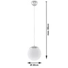Lampa wisząca Sollux UGO 20 Stal, Szkło, Biały, 60W, SL.0263