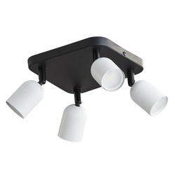 Lampa sufitowa plafon TOP BLACK & WHITE 6269 4x GU10 | czarny biały