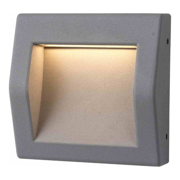 Zewnętrzna lampa ścienna WALL 50 6W 4000K IP54 wpuszczana | szary