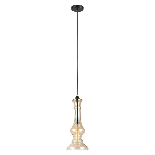 Lampa wisząca Flavie śr. 18cm E27 | czarny/herbaciany