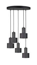 Lampa wisząca 5xE27 LUCE BLACK