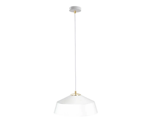 Lampa wisząca 1xE27 ATTO WHITE/GOLD