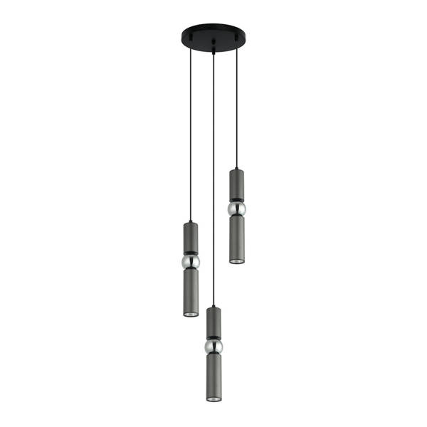 Lampa wisząca ISIDORA śr. 26cm 3xGU10 | szary