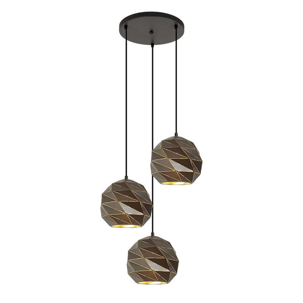 Lampa wisząca PALERMO wys. cał. 110cm 3xE27 | antracyt