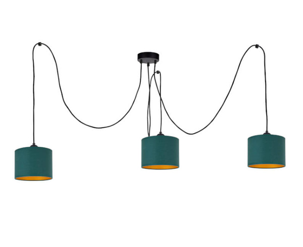 Lampa wisząca 3xE27 FLOW GREEN LONG