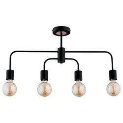 Lampa nad stylu retro LINIO BLACK świecznik IV 74cm