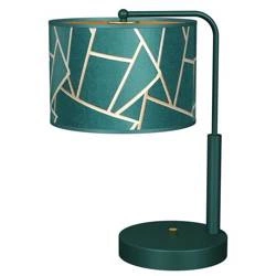 Lampka stołowa/nocna ZIGGY GREEN, MLP7581, butelkowa zieleń/złoty, 1x60W E27