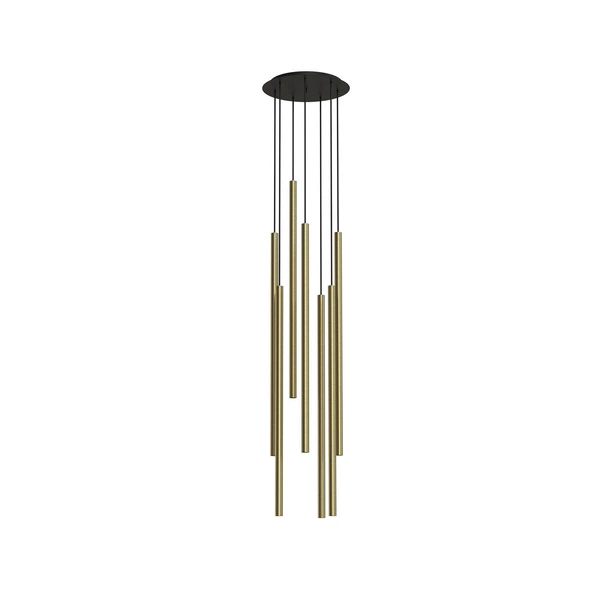 Lampa wisząca LASER SOLID BRASS VII 172cm 7xG9 | mosiężny  7668