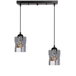 Lampa wisząca FELIS, 32-00132, czarny/dymiony, 2x60W E27