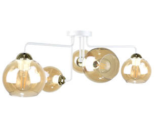 Lampa sufitowa 5xE27 MONDE WHITE/GOLD