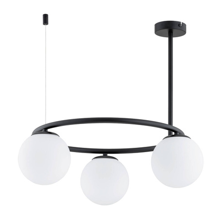 Lampa wisząca RINGO A3 szer. 54cm 3xE14 | czarny