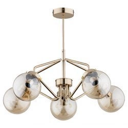 Lampa sufitowa ALFA BARSUM ZŁOTA 5xE14 58cm | 27585