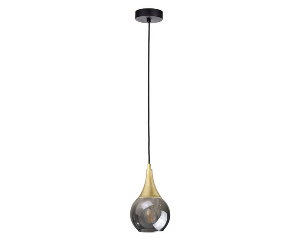 Lampa wisząca 1xE27 LACRIMA SMOKY/GOLD