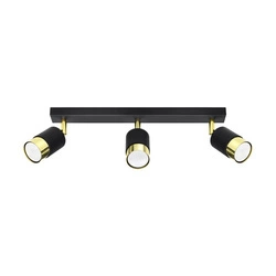 Lampa sufitowa (spot) NERO 3, SL.1071, czarny/złoty, 3x40W GU10