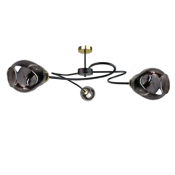 Lampa sufitowa 3xE27 ZAHRA BLACK/GOLD