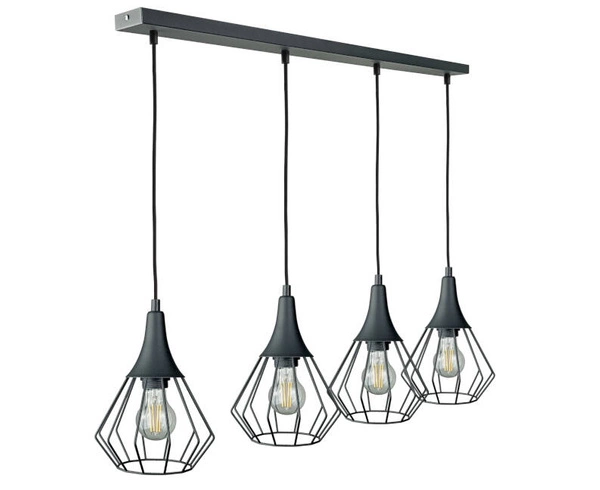 Lampa wisząca 4xE27 SELENE BLACK