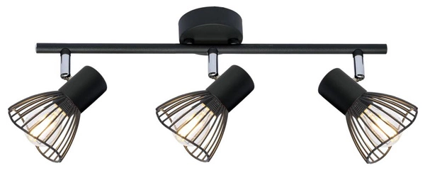 Lampa sufitowa FLY listwa 93-61911 czarny/chrom 3xE14