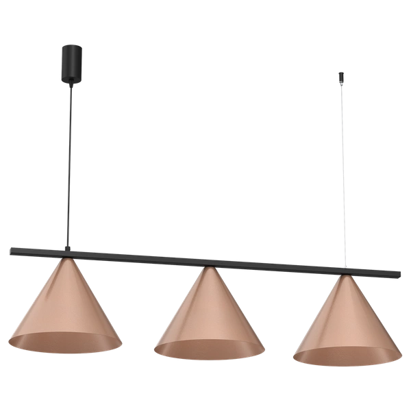 Lampa wisząca CAPITAL CZARNY-MIEDZIANY 3XGX53