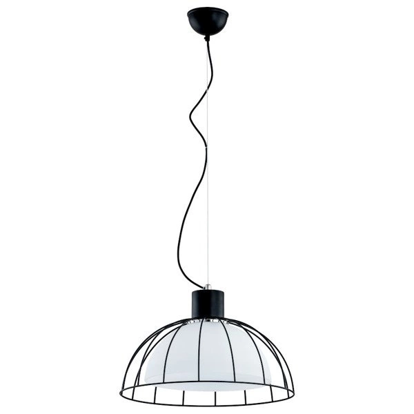 Lampa wisząca ALFA BONNY CZARNO-BIAŁA 1xE27 41cm | 60466