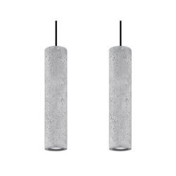 Lampa wisząca LUVO 2 czarna stal, beton, SL.0654