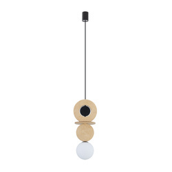 Lampa wisząca DROPS WOOD A 216,5cm G9 | drewno/czarny