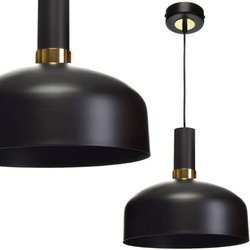 Nowoczesna lampa wisząca MALMO BLACK/GOLD 1xE27 MLP6198