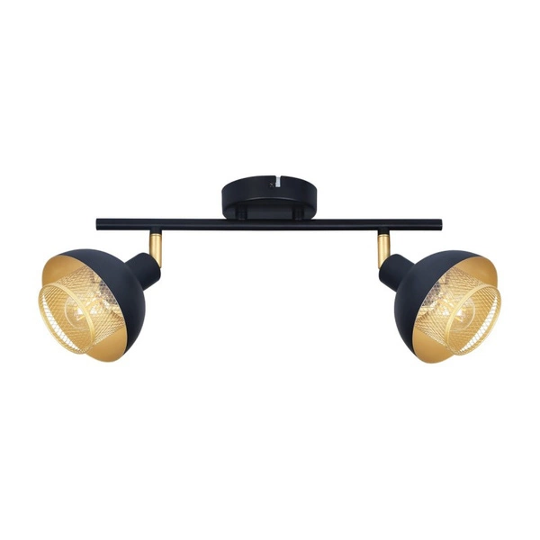 Lampa sufitowa Savio 47,5cm 2xE14 | czarny/złoty