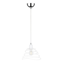 Lampa Wisząca Komet 1xE27 Max.60W Chromowany Metal/Biały Metal/Biały Kabel PCV