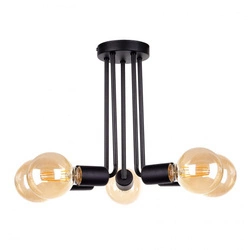 Lampa sufitowa 5xE27 VENNA BLACK