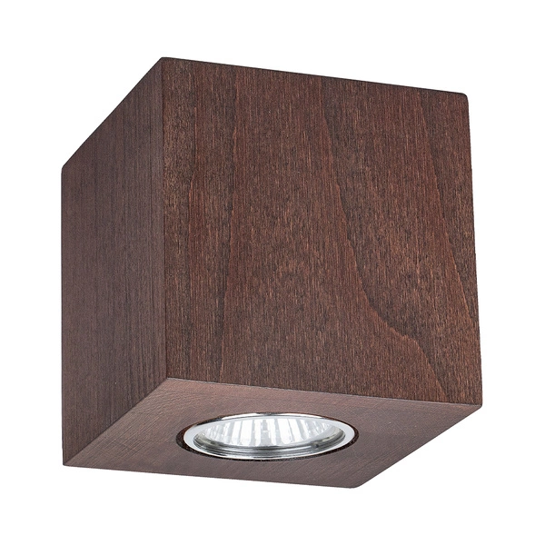 Wooddream Kwadratowa Lampa Sufitowa 1xGU10 Max.6W Drewno Bukowe Orzech 2076176