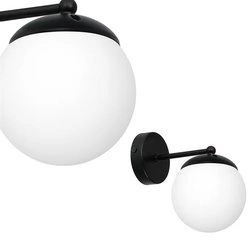 Nowoczesna lampa ścienna kinkiet LIMA BLACK 1xE14 MLP6521