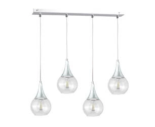 Lampa wisząca 4xE27 LACRIMA CLEAR SILVER