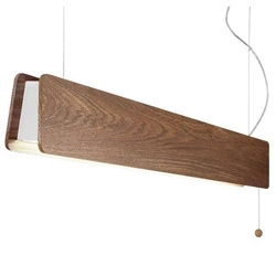 Lampa wisząca drewniana OSLO LED palony dąb dł. 98cm 3000K | brązowy 7522