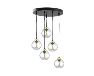 Lampa wisząca 5xE27 MIRAGE BLACK/GOLD