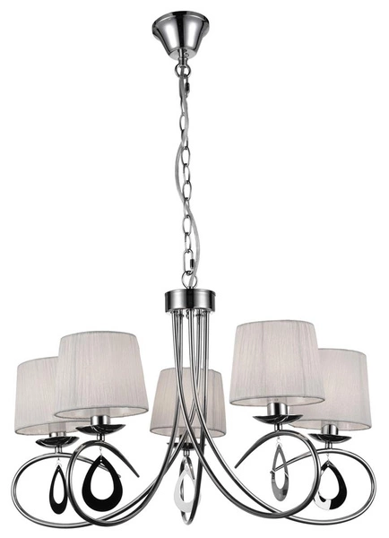 Lampa wisząca ARNIKA 35-21687 chrom/biały 5x40W E14