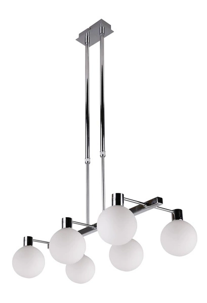 Lampa wisząca MALDUS, 36-01481, chrom/biały, 6x40W G9