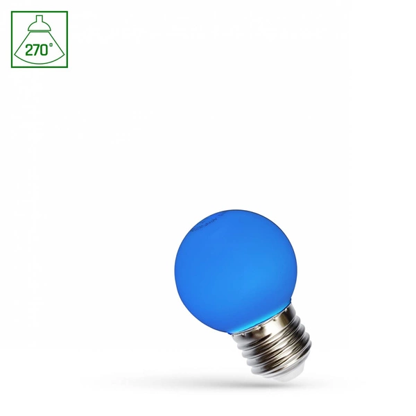 LED KULKA E-27 230V 1W BLUE SPECTRUM