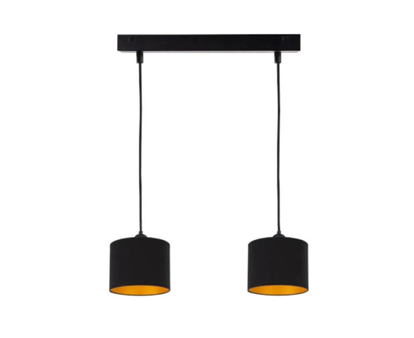 Lampa wisząca 2xE27 FLOW BLACK