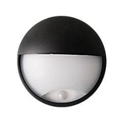 Lampa ścienna LED DITA ROUND 14W IP54 IK10 czujnik ruchu PIR | czarny