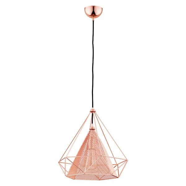 Lampa sufitowa COPPER miedziana siatka 36cm