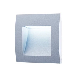 Zewnętrzna lampa ścienna WALL 10 1,5W 6500K IP65 wpuszczana | szary