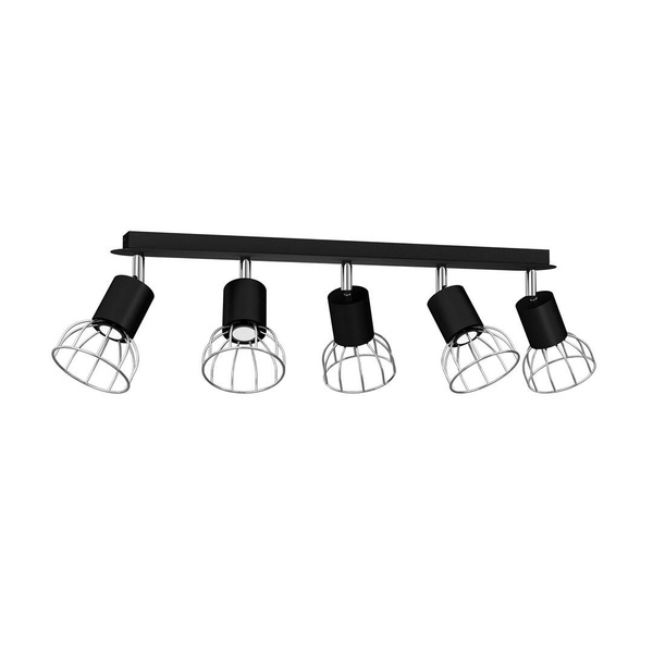 Lampa Sufitowa DANTE, MLP7358, czarny/chrom, 5x8W LED GU10