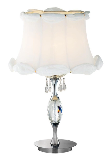 Lampa stołowa/nocna SAFONA 41-13347 chrom/biały 1x60W E27