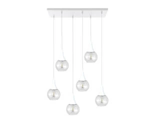 Lampa wisząca 6xE27 LACRIMA CLEAR WHITE