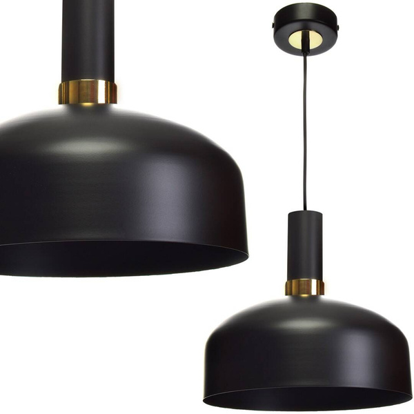 Nowoczesna lampa wisząca MALMO BLACK/GOLD 1xE27 MLP6198