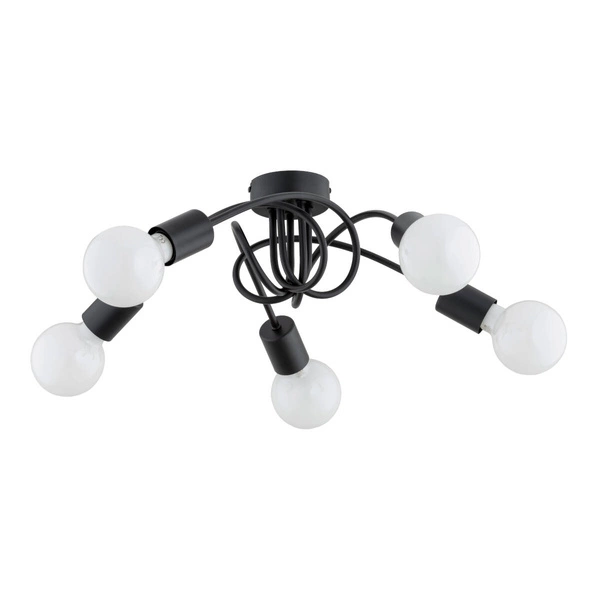 Lampa sufitowa ALFA FARTA CZARNA 5xE27 55cm | 63237