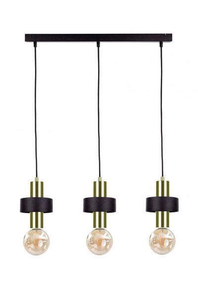 Lampa wisząca 3xE27 UNICA BLACK/GOLD