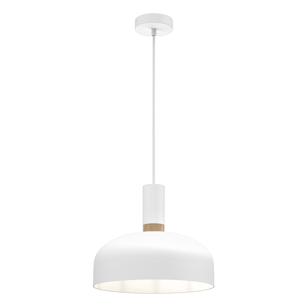 Lampa wisząca MALMO WHITE/WOOD 1xE27