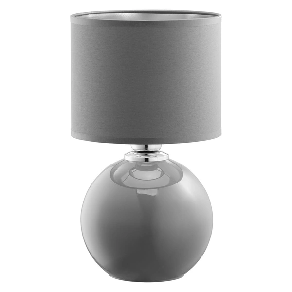 Lampa nocna do sypialni PALLA GRAY/SILVER śr. 20cm E27 | szary