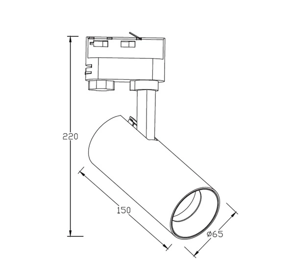 Reflektor do szynoprzewodów trójfazowych ICE, biały, 1x50W GU10
